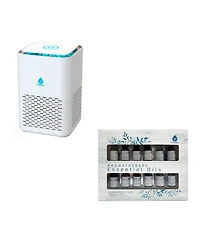 Pursonic Clean Air and Aromatherapy Bundle - True Hepa Air Purifier with 12 Essential Oils