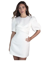 Coast Women's Wrap Front Short Sleeve Mini Dress
