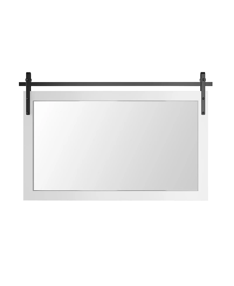 Lovmor Farmhouse Inches W x Inches H Rectangle Framed Wall Bathroom Vanity Mirror Accent Mirror