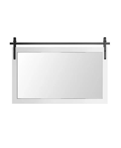 Lovmor Farmhouse Inches W x Inches H Rectangle Framed Wall Bathroom Vanity Mirror Accent Mirror