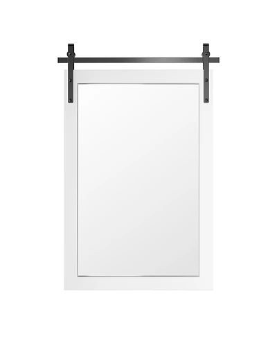 Lovmor Farmhouse 24 Inches W x 36 Inches H Rectangle Framed Wall Bathroom Vanity Mirror Accent Mirror