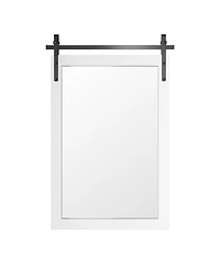 Lovmor Farmhouse 24 Inches W x 36 Inches H Rectangle Framed Wall Bathroom Vanity Mirror Accent Mirror