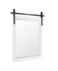 Lovmor Farmhouse 22 Inches W x 30 Inches H Rectangle Framed Wall Bathroom Vanity Mirror Accent Mirror
