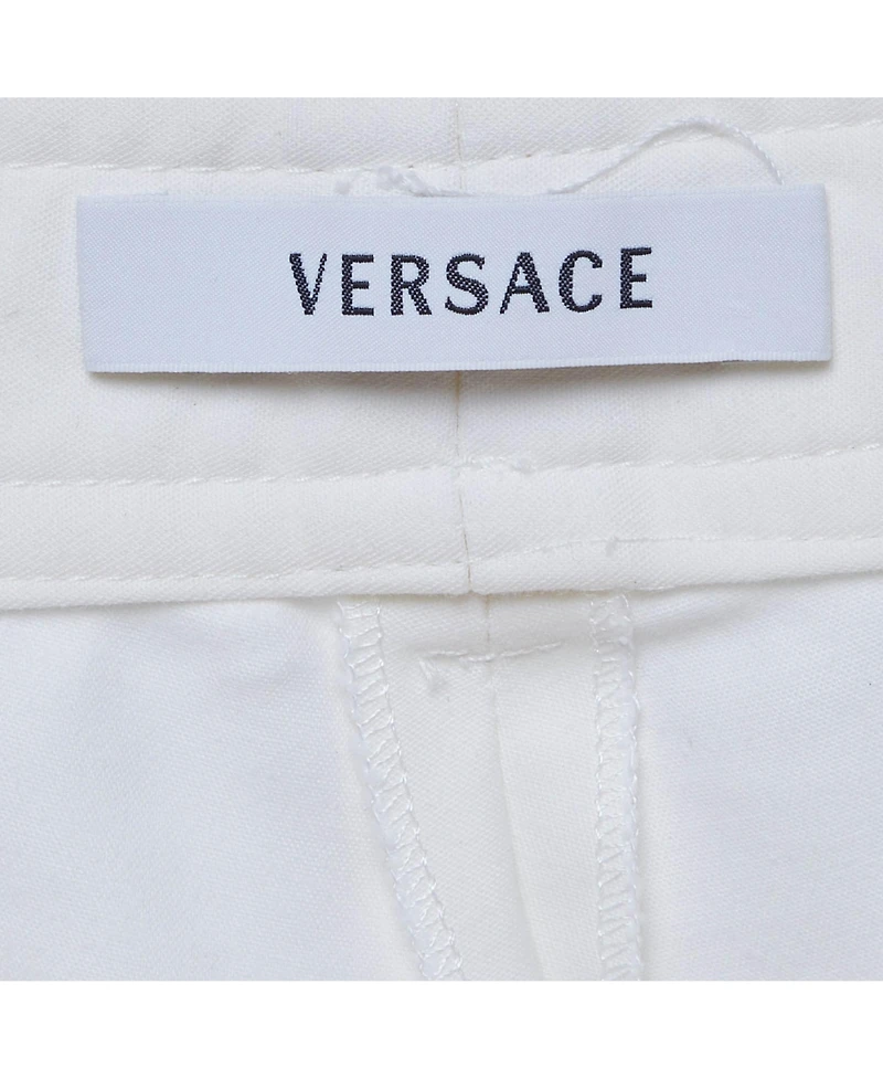 Pre-Owned Versace Women's Cotton Blend Straight Fit Pants