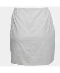 Pre-Owned Chloe Women's Cream Twill Mini Skirt