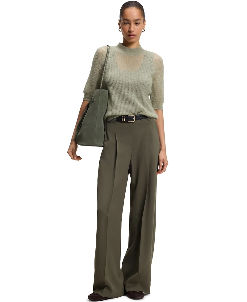 Boss by Hugo Women's Stretch Crepe Regular-Fit Pants