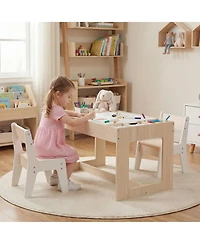 Slickblue Toddler Table and Chair Set Multifunction with Chalkboard Top