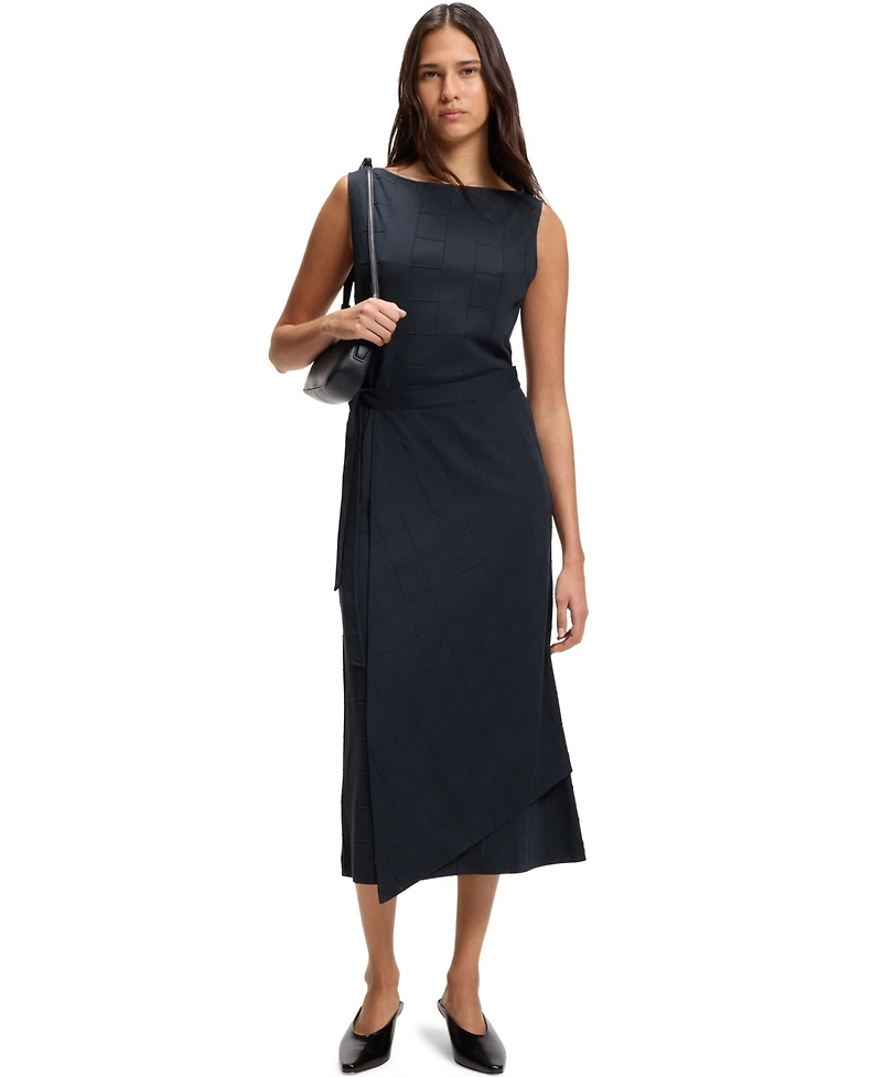 Boss by Hugo Women's Slim-Fit Checked Jersey Dress