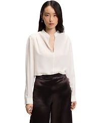 Boss by Hugo Women's Relaxed-Fit Sandwashed Silk Blouse
