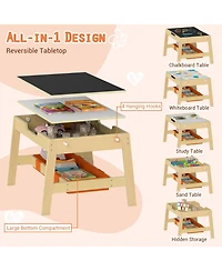 Slickblue 5 1 Toddler Table and Chairs Set with Chalkboard