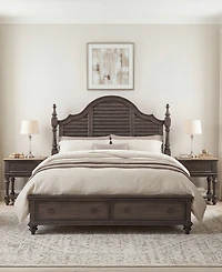 Mandeville Louvered California King Storage Bed