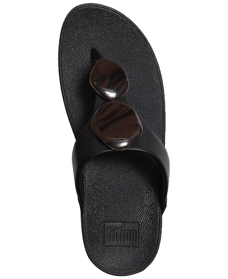 FitFlop Women's Lulu Marbled-Stone Wedge Sandals