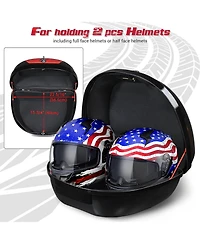 Yescom 50L Universal Motorcycle Tour Tail Box Scooter Trunk Storage with Lock Case