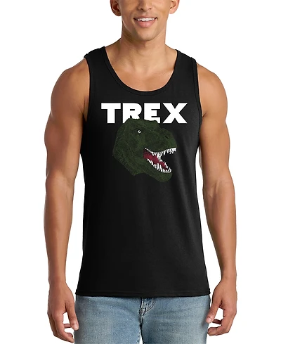 La Pop Art Men's T-Rex Dinosaur Graphic Tank Top