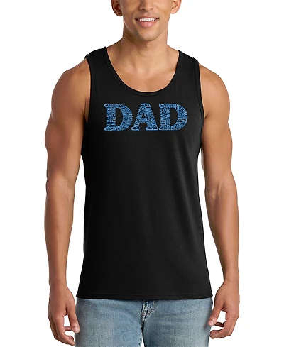 La Pop Art Men's Dad Typography Word Graphic Tank Top