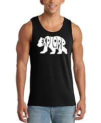 La Pop Art Men's Explore Word Graphic Tank Top