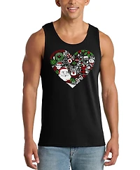 La Pop Art Men's Christmas Theme Print Tank Top