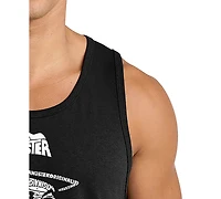 La Pop Art Men's Frank Sinatra Portrait Word Graphic Tank Top
