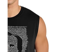 La Pop Art Men's Edgar Allan Poe Portrait Typography Graphic Tank Top