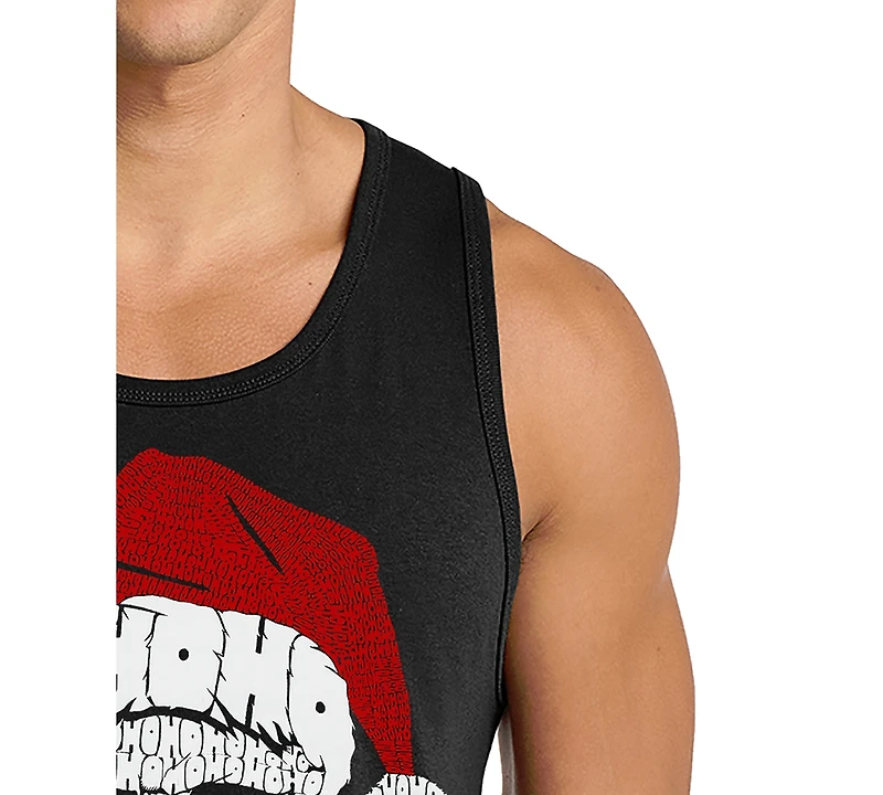 La Pop Art Men's Santa Skull Design Tank Top