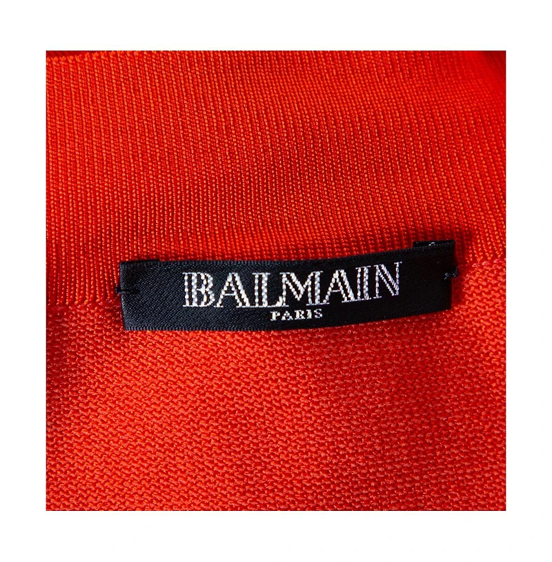 Pre-Owned Balmain Women's Knit Ruffled Midi Skirt