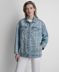 Dkny Jeans Women's Long-Sleeve Oversized Tucker Jacket