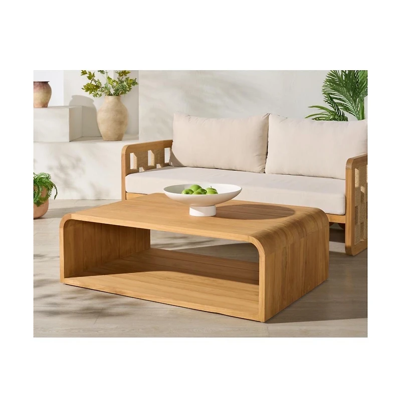 Safavieh Cove Teak Outdoor Coffee Table