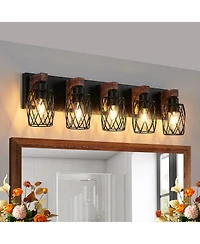 Midola 31" Industrial Vintage 5-Light Wall Sconce