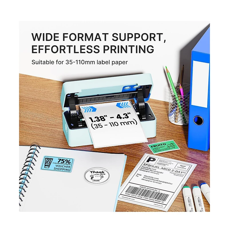 Swifint Thermal Shipping Label Printer, 4x6 Bluetooth Label Printer for Small Business, Wireless Label Maker, Works with iOS, Android
