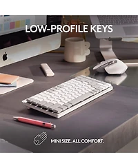 Logitech Mx Mechanical Mini for Mac Wireless Keyboard: Low-Profile Performance Tactile Quiet Keys, Backlit, Bluetooth, Usb-c, Apple/iPad