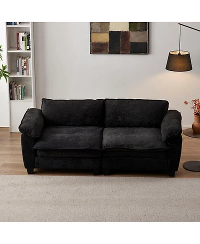 Streamdale Furniture Living Room Furniture Luxury Couch with Soft Chenille Upholstered Sofa