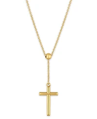 Macy's Cross Lariat Pendant Necklace in 10k Yellow Gold