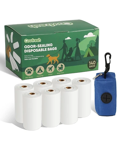 Covfresh Odor-Blocking Dog Poop Bags - Unscented and Durable