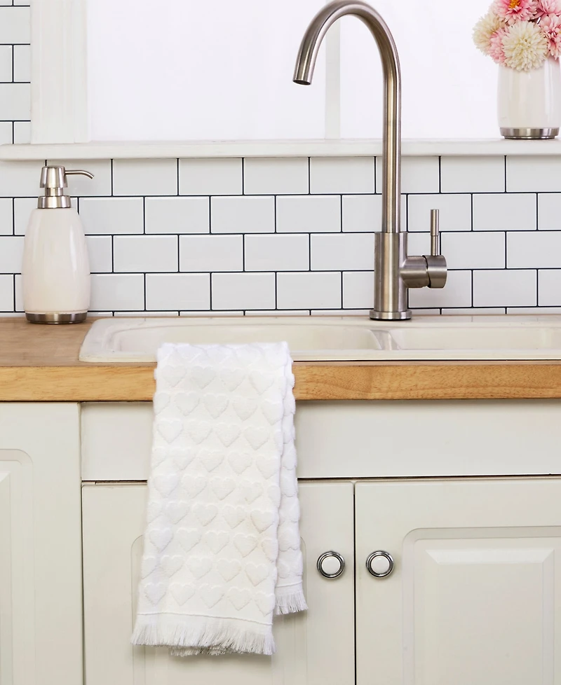 Skl Home Heart Jacquard Hand Towel 2-Pc.Hand Towel Set