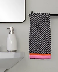 Skl Home Herringbone Border Jacquard 2-Pc.Hand Towel Set