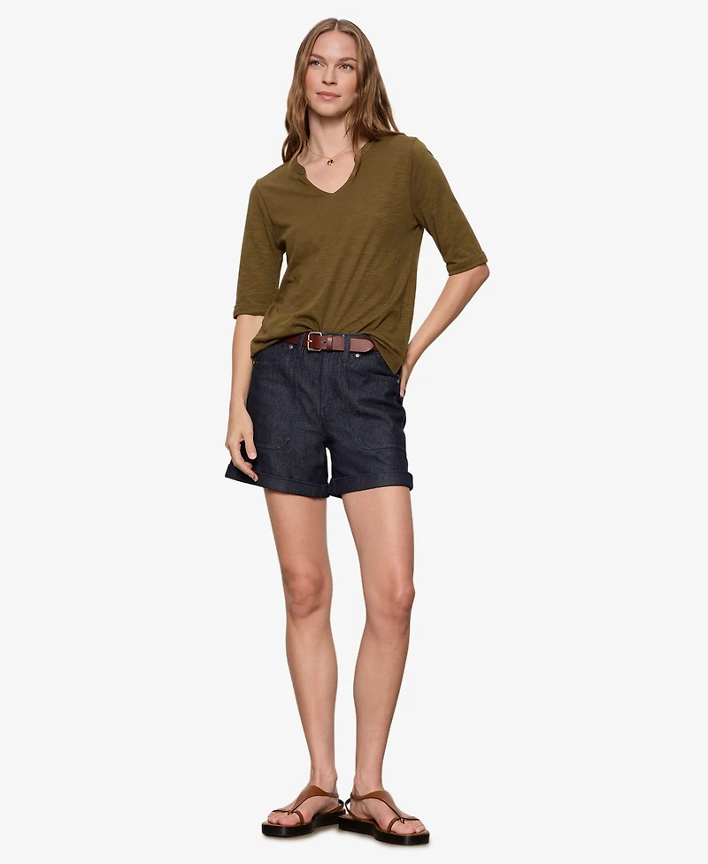 Sanctuary Petite Notch Neck T-Shirt