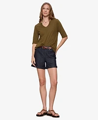 Sanctuary Petite Notch Neck T-Shirt