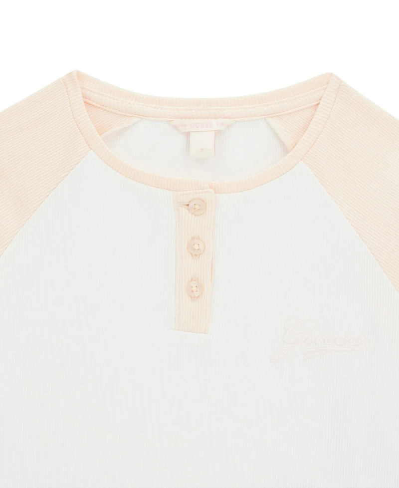 Guess Girls' 7-16 Slim-Fit Raglan Long-Sleeve T-Shirt
