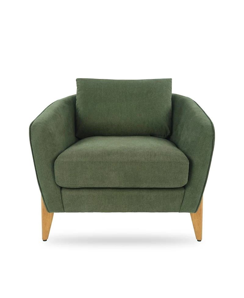 Streamdale Modern Upholstered Accent Chair with Back Pillow