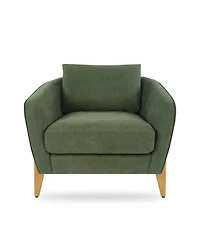 Streamdale Modern Upholstered Accent Chair with Back Pillow