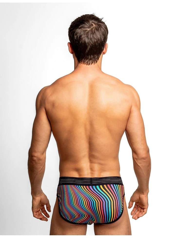 Rounderbum Men's Waveform Pride Padded Brief + Smart Package Cup