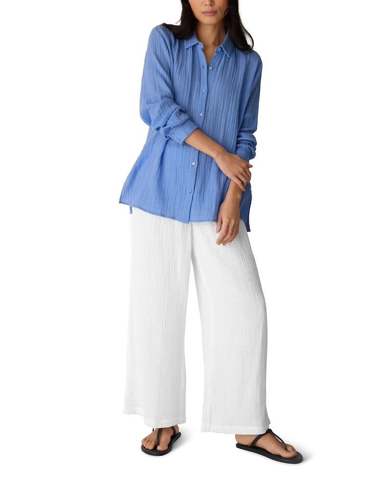 Eileen Fisher Women's Cotton Striped Long-Sleeve Shirt