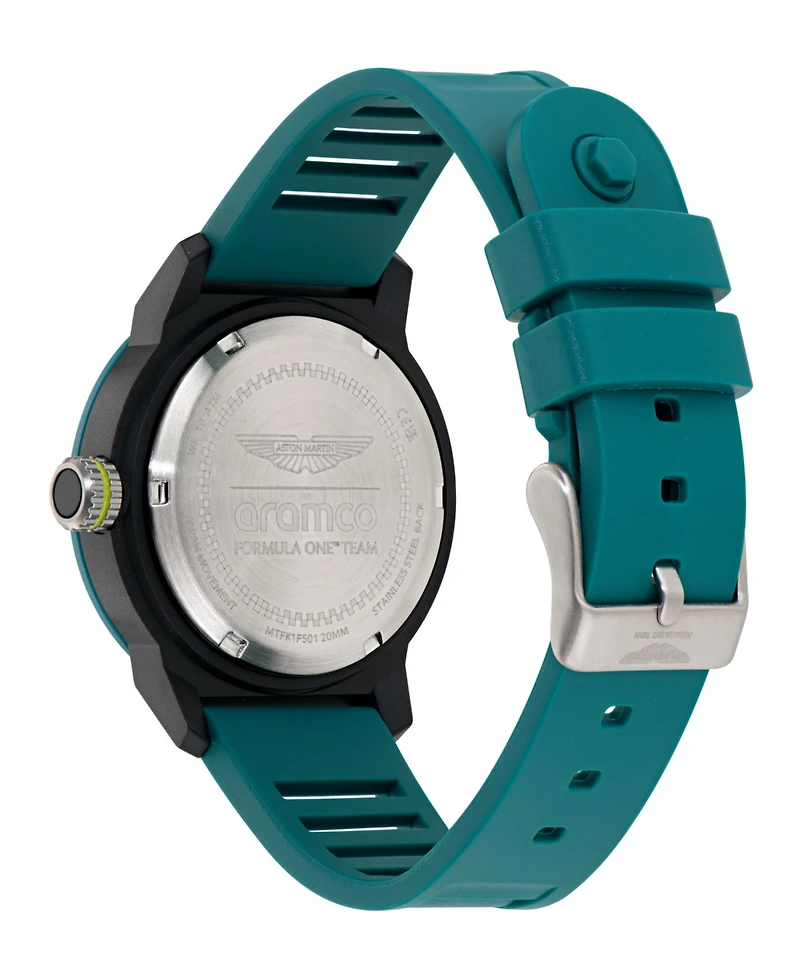 Aston Martin F1 Men's Pdk 3 Hand Quartz Green Silicone Watch 40mm