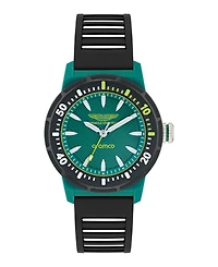 Aston Martin F1 Men's Pdk 3 Hand Quartz Black Silicone Watch 40mm