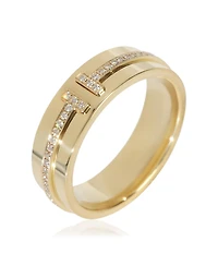 Pre-Owned Tiffany & Co Yellow Gold Diamond Tiffany T Wide Ring