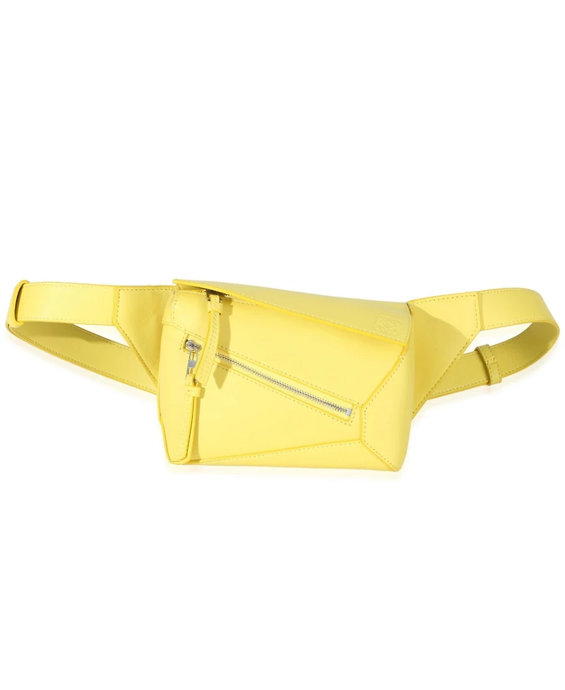 Pre-Owned Loewe Yellow Calfskin Mini Puzzle Edge Bumbag