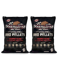 Bear Mountain Bbq All Natural Hardwood Gourmet Smoker Pellets 2 Pack, 40 lbs