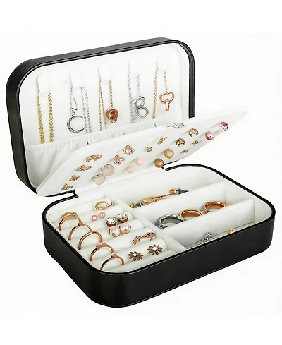 Yigii Pu Leather Mini Jewelry Box for Women