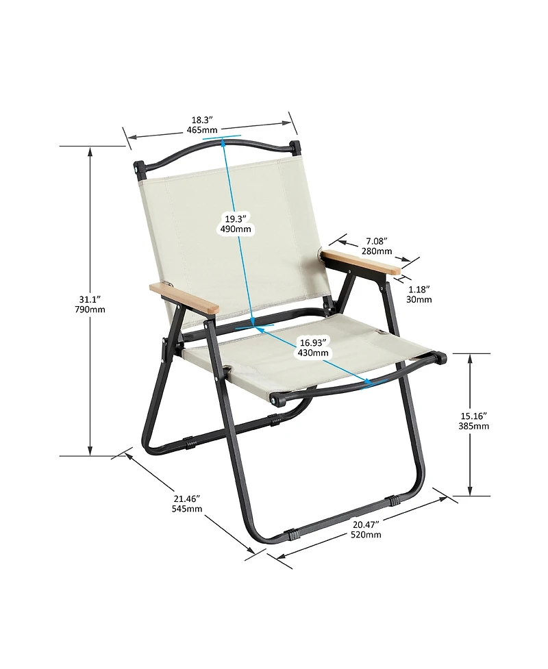 Clihome 2-piece Folding Outdoor Chair