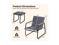 Boyel Living 3 Pieces Patio Bistro Set Outdoor Fabric Conversation Set